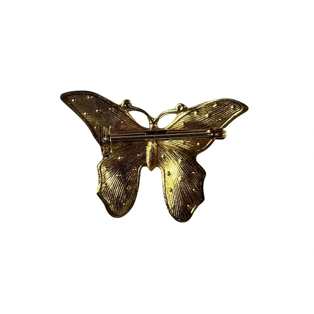 Vintage Gold Butterfly Brooch